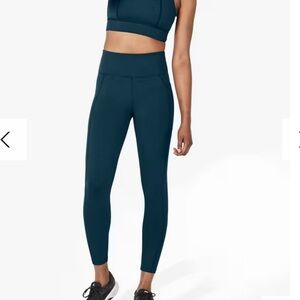 Sweaty Betty Super Sculpt High Waisted Leggings, Beetle Blue 7/8 length